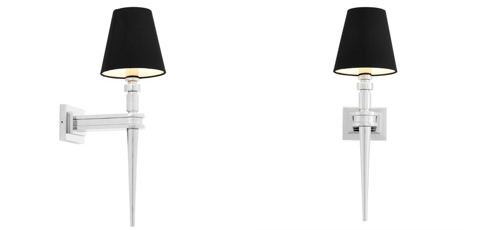 Бра Wall Lamp Waterloo Single Nickel Бра Wall Lamp Waterloo Single Nickel - Loft-Concept в Кирове