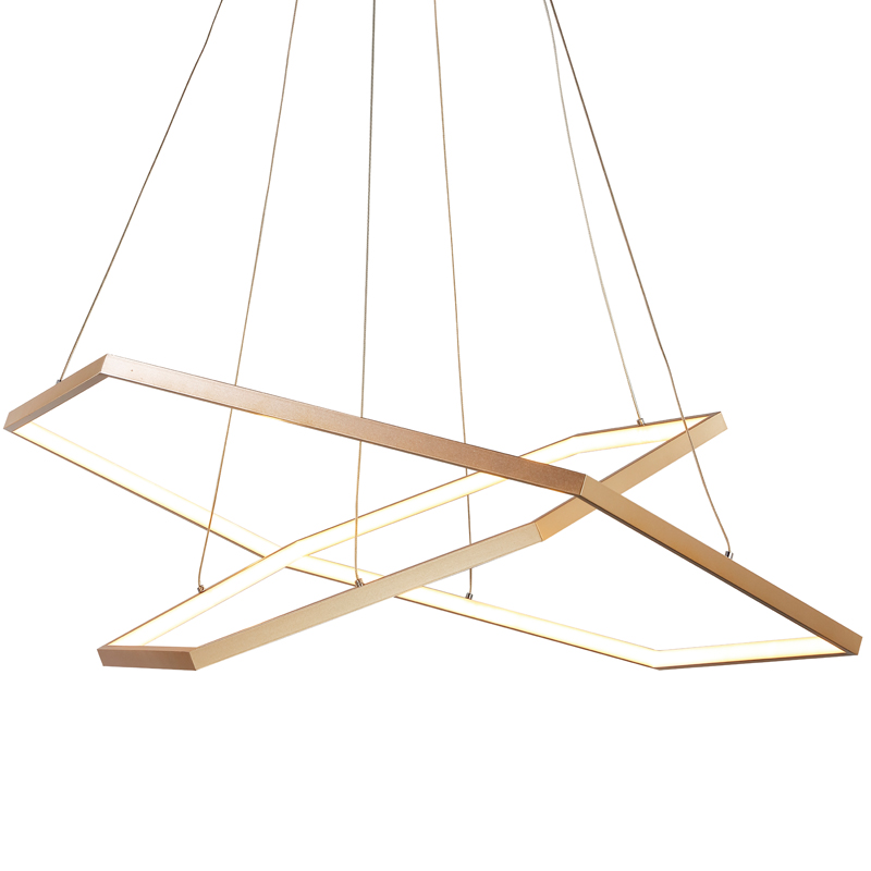 Люстра Hexagon Horizontal Double Золотой Люстра Hexagon Horizontal Double Золотой в Кирове | Loft Concept