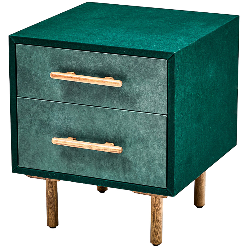 Тумба Smoky Green Nightstand Изумрудный Древесина Тумба Smoky Green Nightstand Изумрудный Древесина в Кирове | Loft Concept