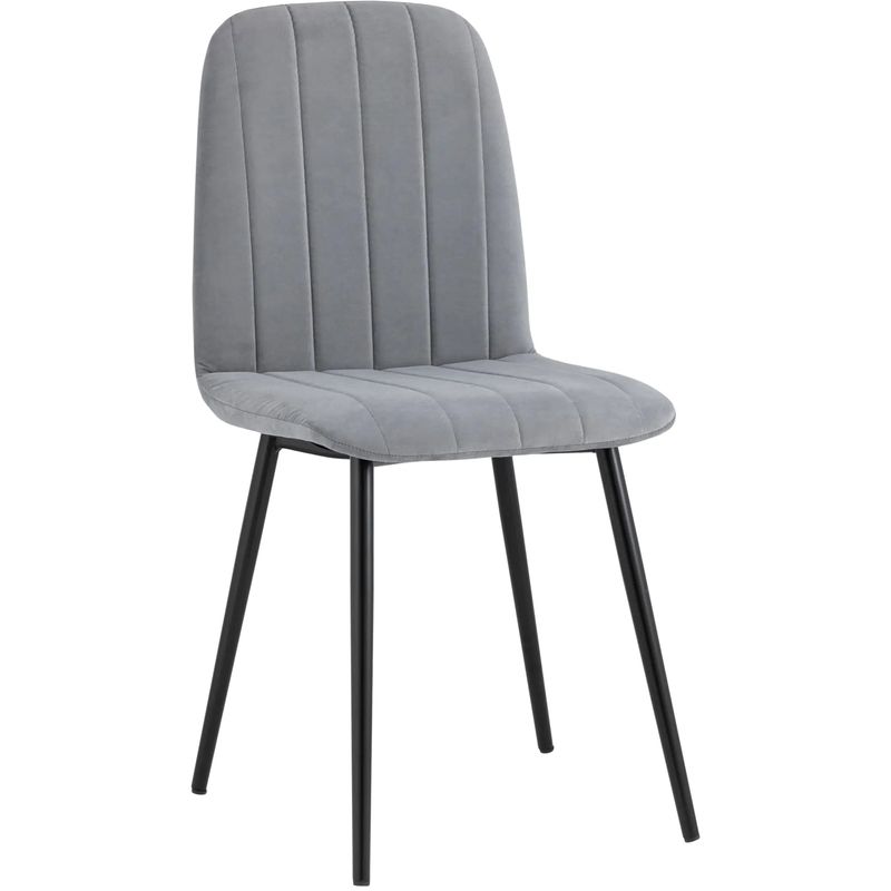 Стул Easy Chair Велюр Серый цвет Серый Черный в Кирове | Loft Concept 