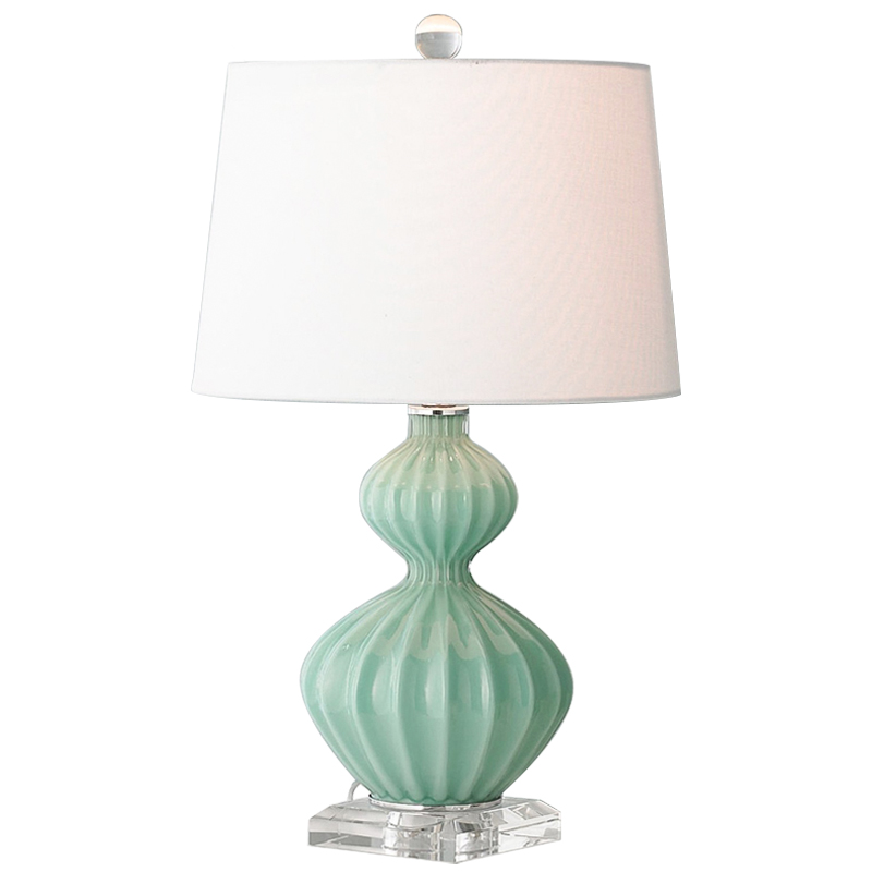 Настольная лампа Loraine Green Table lamp Античный зеленый Настольная лампа Loraine Green Table lamp Античный зеленый в Кирове | Loft Concept
