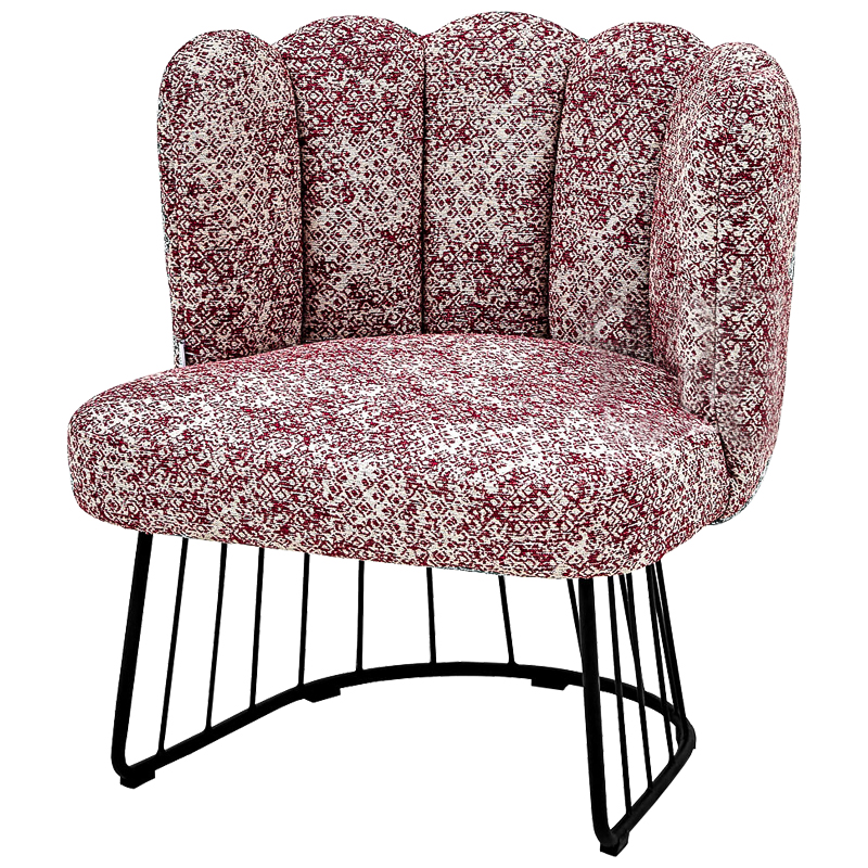 Кресло Noah Armchair cherry-white Бургундский красный Белый Черный Кресло Noah Armchair cherry-white Бургундский красный Белый Черный в Кирове | Loft Concept