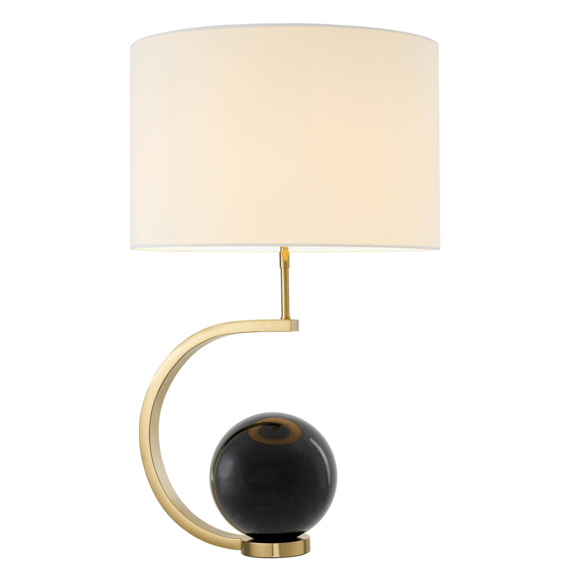 Настольная лампа Eichholtz Table Lamp Luigi Black marble Белый Глянцевое золото Черный Мрамор Nero Настольная лампа Eichholtz Table Lamp Luigi Black marble Белый Глянцевое золото Черный Мрамор Nero в Кирове | Loft Concept