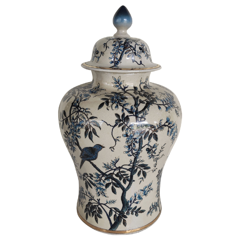Ваза Blue White Vase Ramao Синий Белый Ваза Blue White Vase Ramao Синий Белый в Кирове | Loft Concept