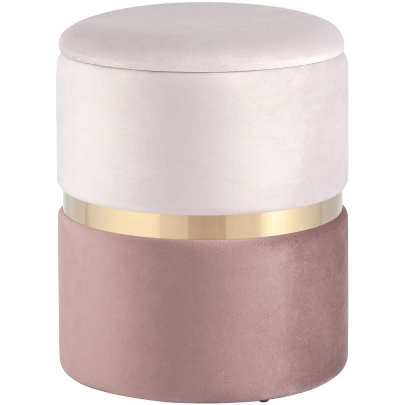 Пуф с ящиком Duo светлый розовый Glossy Velor Розовый пастельный Пуф с ящиком Duo светлый розовый Glossy Velor Розовый пастельный в Кирове | Loft Concept