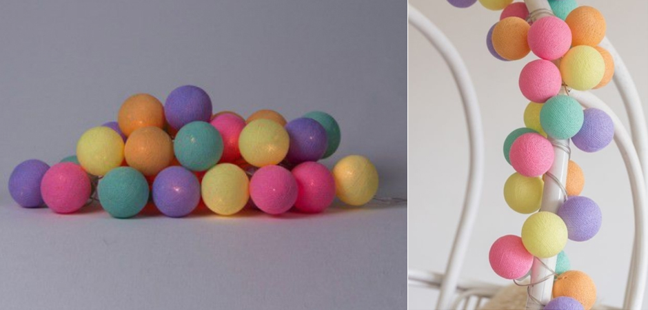 Гирлянда хлопковые фонарики Сotton Ball Ice Cream - Loft-Concept в Кирове