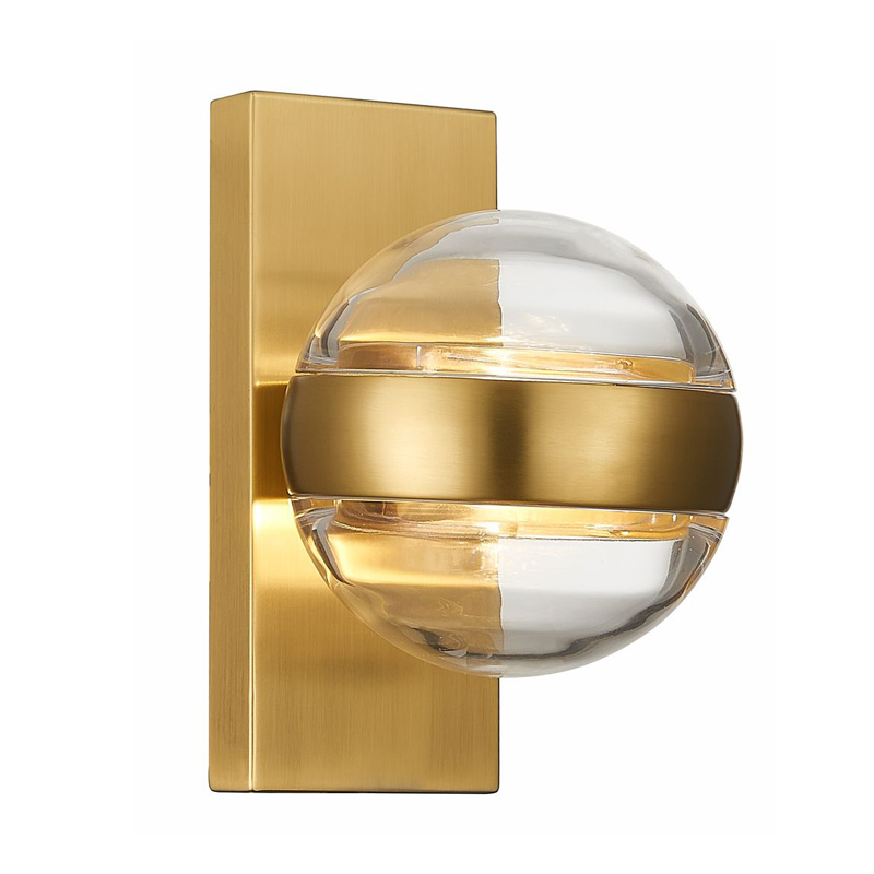 Бра Leandra Sconce Латунь Прозрачное Стекло в Кирове | Loft Concept 