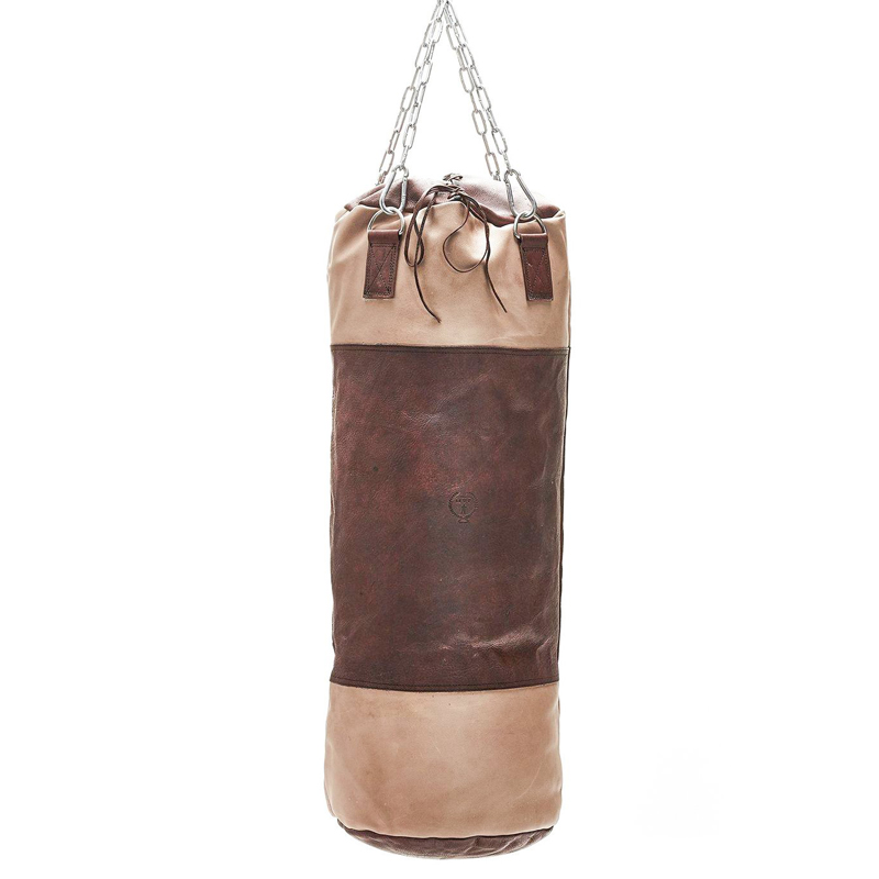 Боксерская груша BROWN LEATHER HEAVY PUNCHING BAG Коричневый Бежевый в Кирове | Loft Concept 