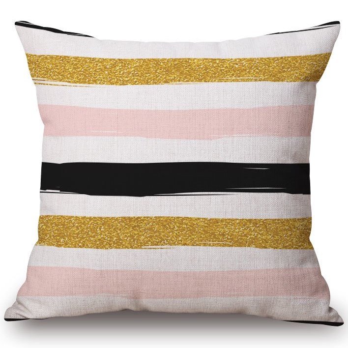 Декоративная подушка Pink & Black & Gold Декоративная подушка Pink & Black & Gold в Кирове | Loft Concept