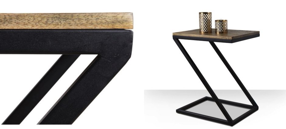 Приставной стол Industrial Rust Z Table Приставной стол Industrial Rust Z Table - Loft-Concept в Кирове