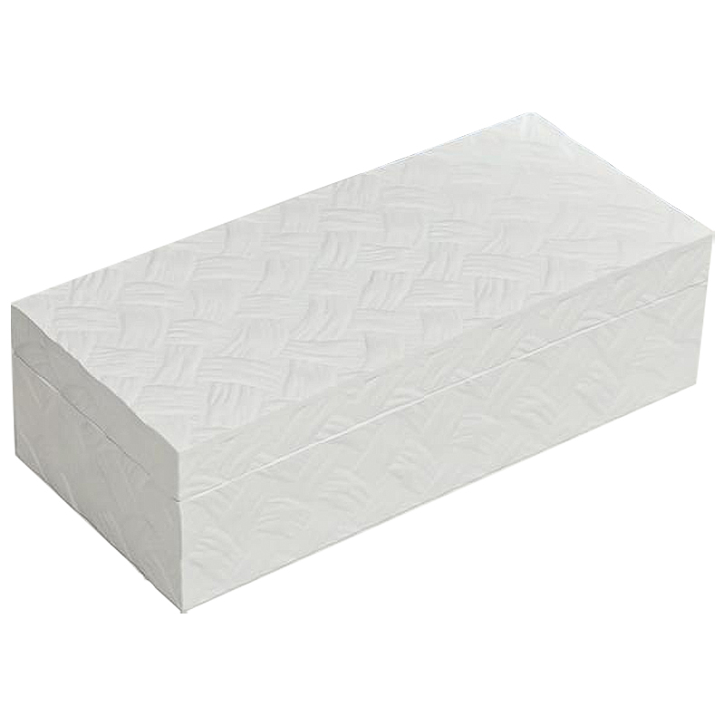 Шкатулка Weawing Wood White Box Белый Шкатулка Weawing Wood White Box Белый в Кирове | Loft Concept