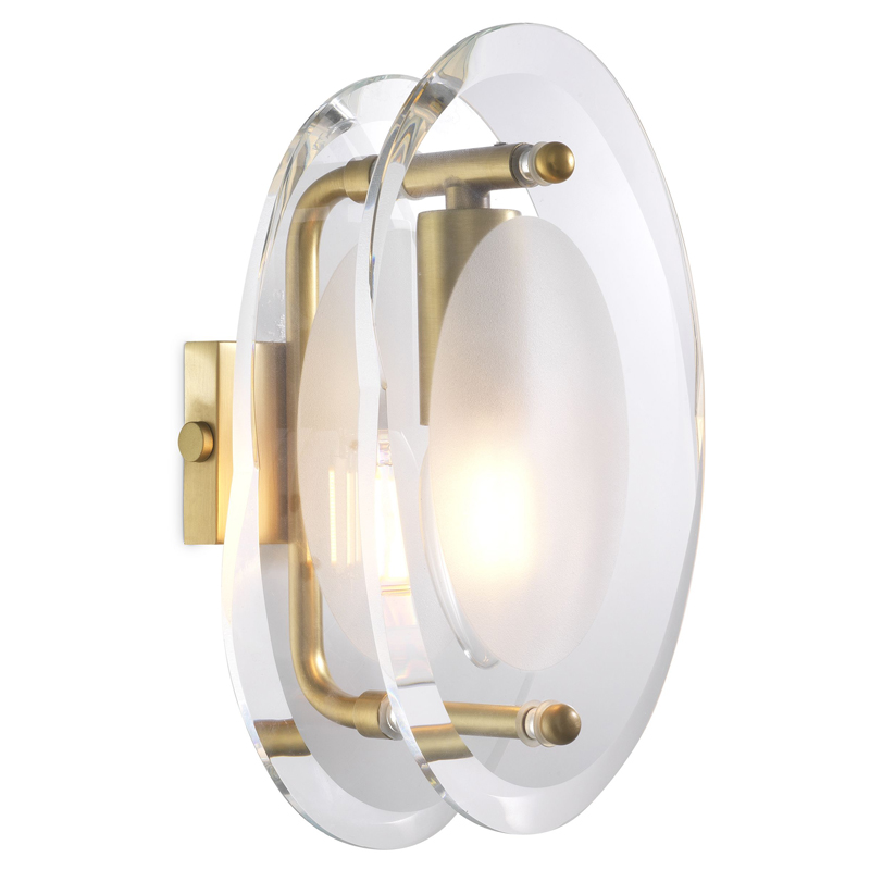 Бра Eichholtz Wall Lamp Sublime Латунь Античная полированная Прозрачный Бра Eichholtz Wall Lamp Sublime Латунь Античная полированная Прозрачный в Кирове | Loft Concept