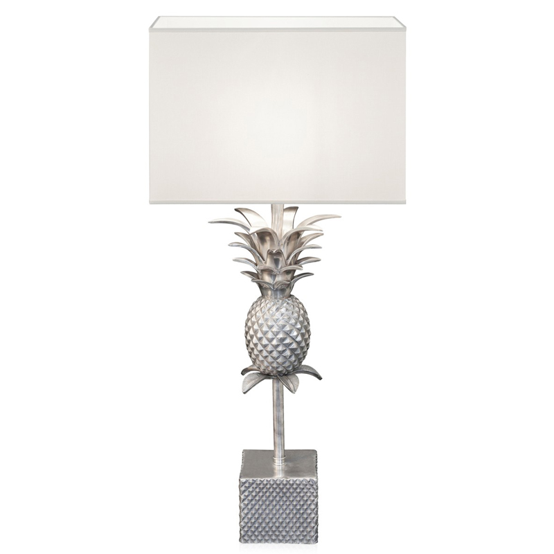 Настольная лампа LAMPTABLE PINEAPPLE STRAIGHT white Белый Серебряный Настольная лампа LAMPTABLE PINEAPPLE STRAIGHT white Белый Серебряный в Кирове | Loft Concept
