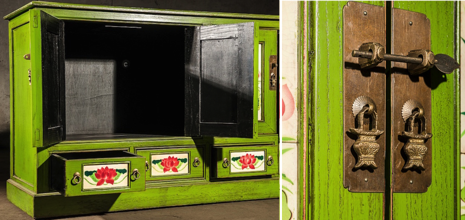 Китайский комод Rustic Cupboard Зеленый Китайский комод Rustic Cupboard Зеленый - Loft-Concept в Кирове