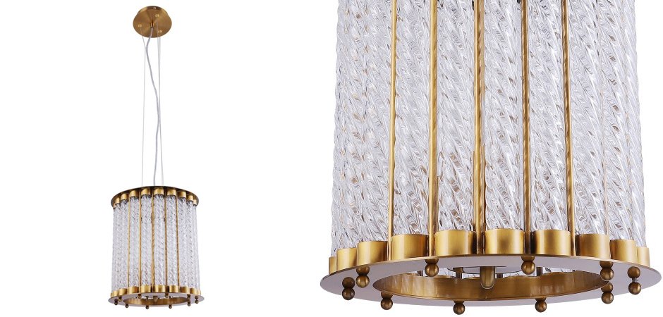Люстра Glass Spirals Cylinder Люстра Glass Spirals Cylinder - Loft-Concept в Кирове