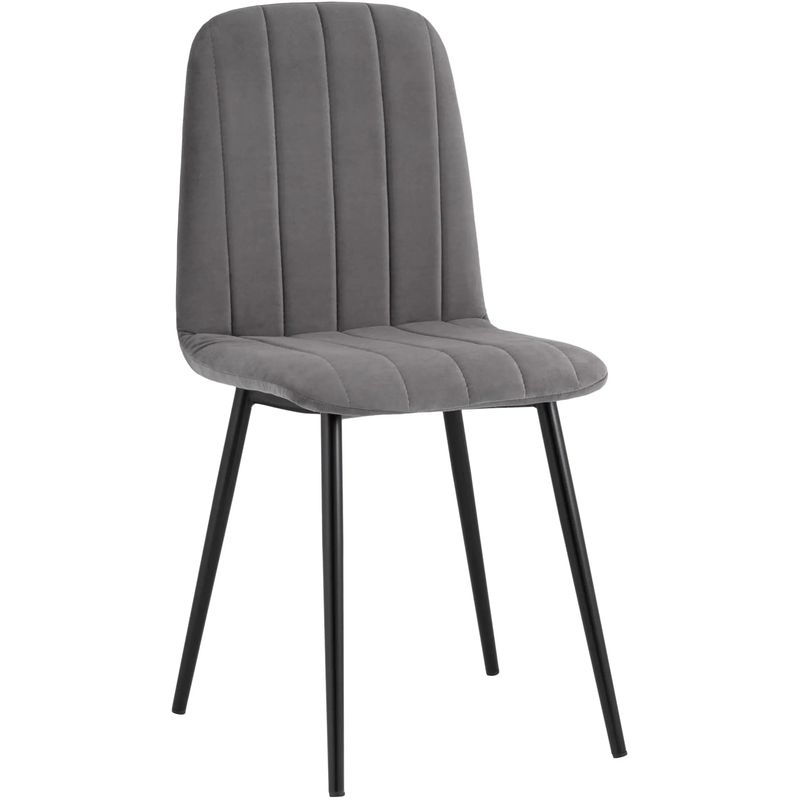 Стул Easy Chair Велюр Темно-Серый цвет Серый Черный Стул Easy Chair Велюр Темно-Серый цвет Серый Черный в Кирове | Loft Concept