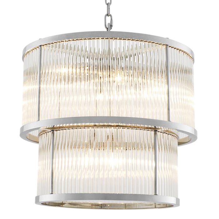 Люстра Chandelier Pasadena Nickel Никель Прозрачное Стекло Люстра Chandelier Pasadena Nickel Никель Прозрачное Стекло в Кирове | Loft Concept