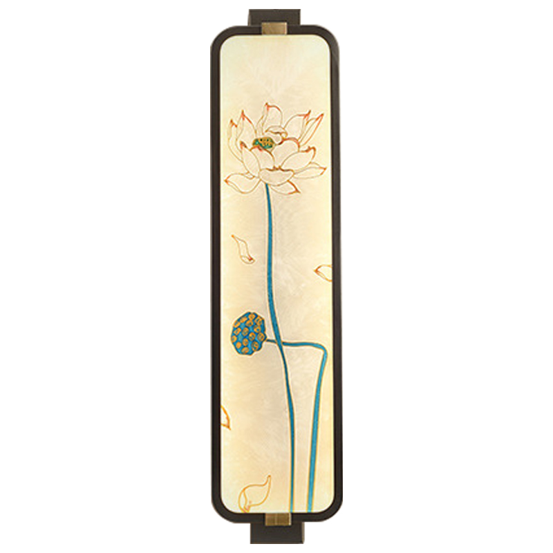 Настенный светильник Lotus Oriental Scenes Wall Lamp Темная медь Бежевый Мульти Настенный светильник Lotus Oriental Scenes Wall Lamp Темная медь Бежевый Мульти в Кирове | Loft Concept