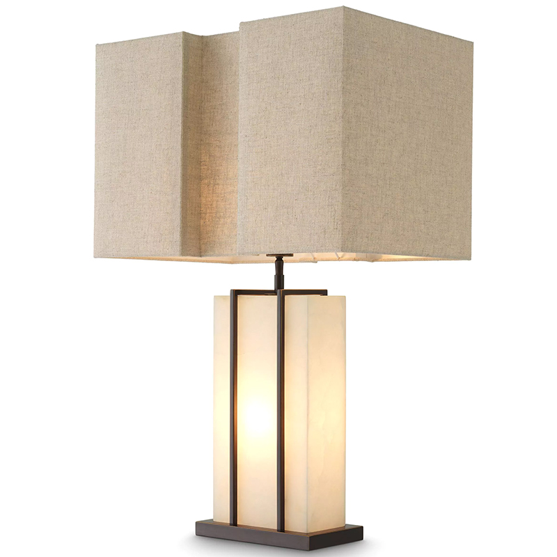 Настольная лампа Eichholtz Table Lamp Graham Темная бронза Бежево-серый Кремовый Настольная лампа Eichholtz Table Lamp Graham Темная бронза Бежево-серый Кремовый в Кирове | Loft Concept