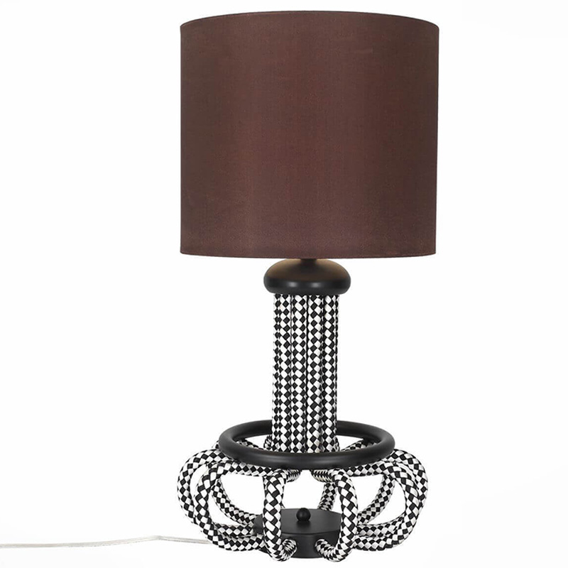 Дизайнерская Настольная лампа Belcalis table lamp Черно-белый Коричневый Дизайнерская Настольная лампа Belcalis table lamp Черно-белый Коричневый в Кирове | Loft Concept