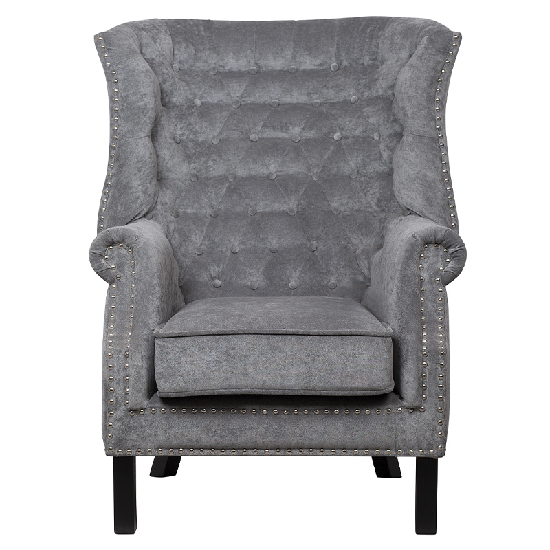 Кресло Charlie Armchair grey velour Серый Кресло Charlie Armchair grey velour Серый в Кирове | Loft Concept