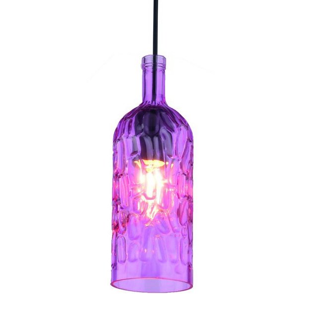 Подвесной светильник Geometry Glass Purpur Bottle Pendant Сиреневый Подвесной светильник Geometry Glass Purpur Bottle Pendant Сиреневый в Кирове | Loft Concept