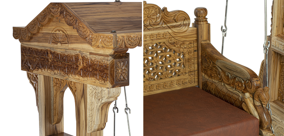 Большие Индийские качели из тика TEAK WOOD SWING Большие Индийские качели из тика TEAK WOOD SWING - Loft-Concept в Кирове