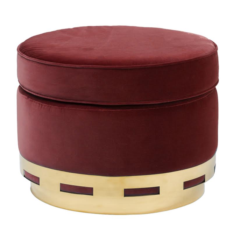 Пуф Las Vegas Arcadia Ottoman Velvet Petrol Бургундский красный Пуф Las Vegas Arcadia Ottoman Velvet Petrol Бургундский красный в Кирове | Loft Concept