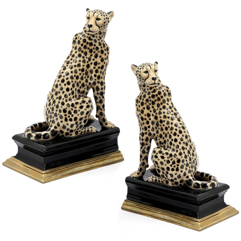 Держатель для книг BOOKEND CHEETAH Черный Золотой Бежевый Держатель для книг BOOKEND CHEETAH Черный Золотой Бежевый в Кирове | Loft Concept