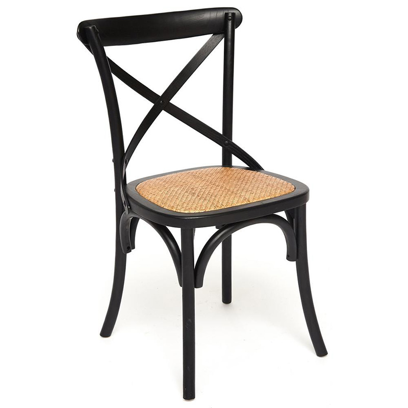 Стул Chaise Provence en Bois noir черный Черный Бежевый Стул Chaise Provence en Bois noir черный Черный Бежевый в Кирове | Loft Concept
