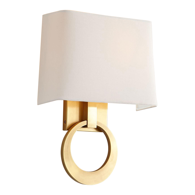 Бра Dana Sconce Brass Ring Латунь Белый Бра Dana Sconce Brass Ring Латунь Белый в Кирове | Loft Concept