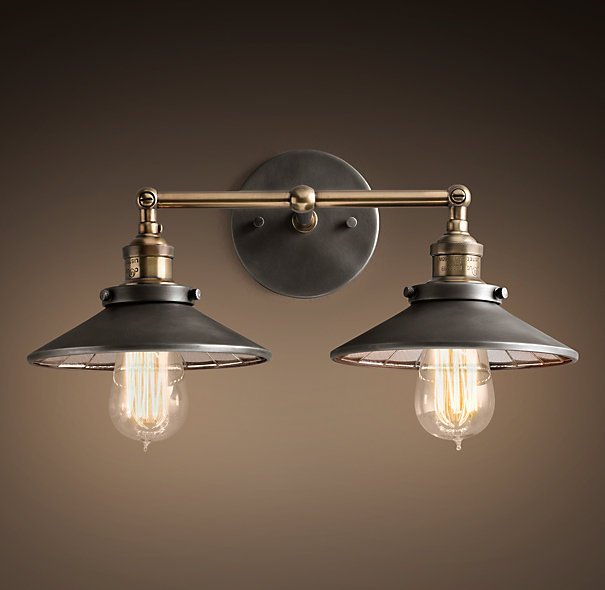 Бра Loft Cone 20th c.Factory filament Pendant Reflector Double Черный Бра Loft Cone 20th c.Factory filament Pendant Reflector Double Черный в Кирове | Loft Concept