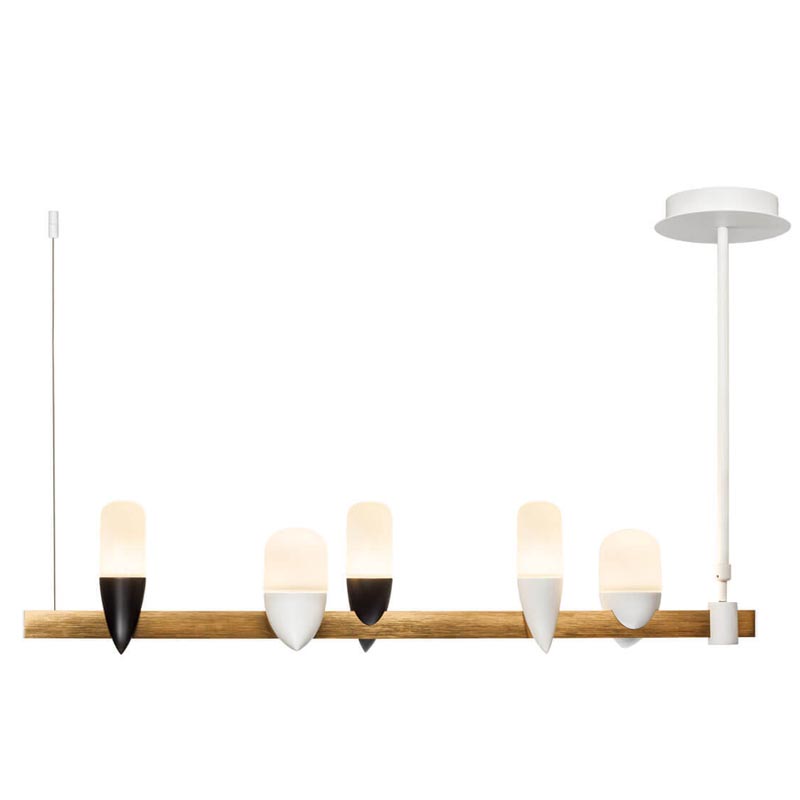 Люстра Ebenezer Chandelier Linear white 85 Белый Латунь Люстра Ebenezer Chandelier Linear white 85 Белый Латунь в Кирове | Loft Concept