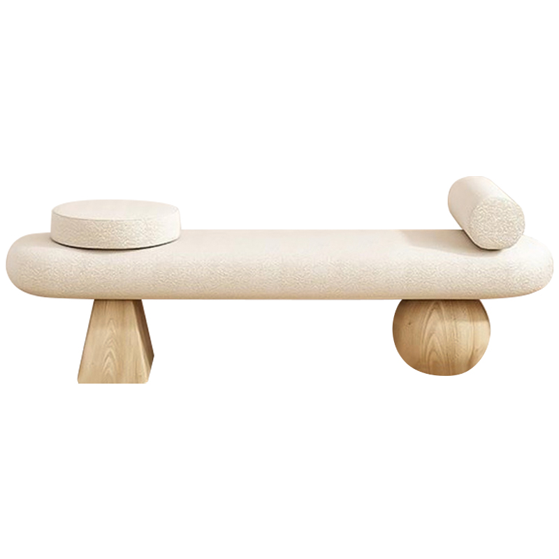 Банкетка Hollie Wooden Forms Bench Бежевый Древесина Банкетка Hollie Wooden Forms Bench Бежевый Древесина в Кирове | Loft Concept