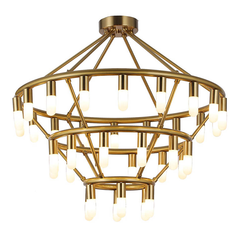 Люстра Maynor Candles Chandelier Латунь Люстра Maynor Candles Chandelier Латунь в Кирове | Loft Concept