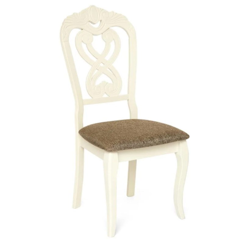 Стул Viktoria Chair Белый Коричневый Стул Viktoria Chair Белый Коричневый в Кирове | Loft Concept
