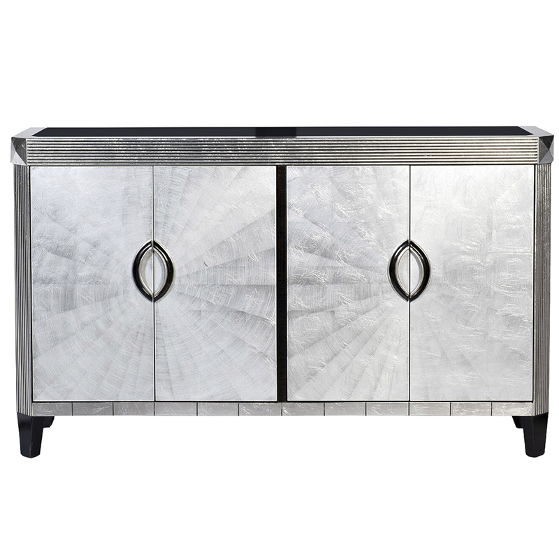 Комод в стиле Арт-деко Tarciso Chest of drawers Серебристый Серебряный Комод в стиле Арт-деко Tarciso Chest of drawers Серебристый Серебряный в Кирове | Loft Concept