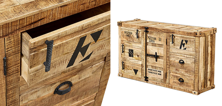 Комод деревянный в стиле Лофт Wooden Loft Box Commode Комод деревянный в стиле Лофт Wooden Loft Box Commode - Loft-Concept в Кирове