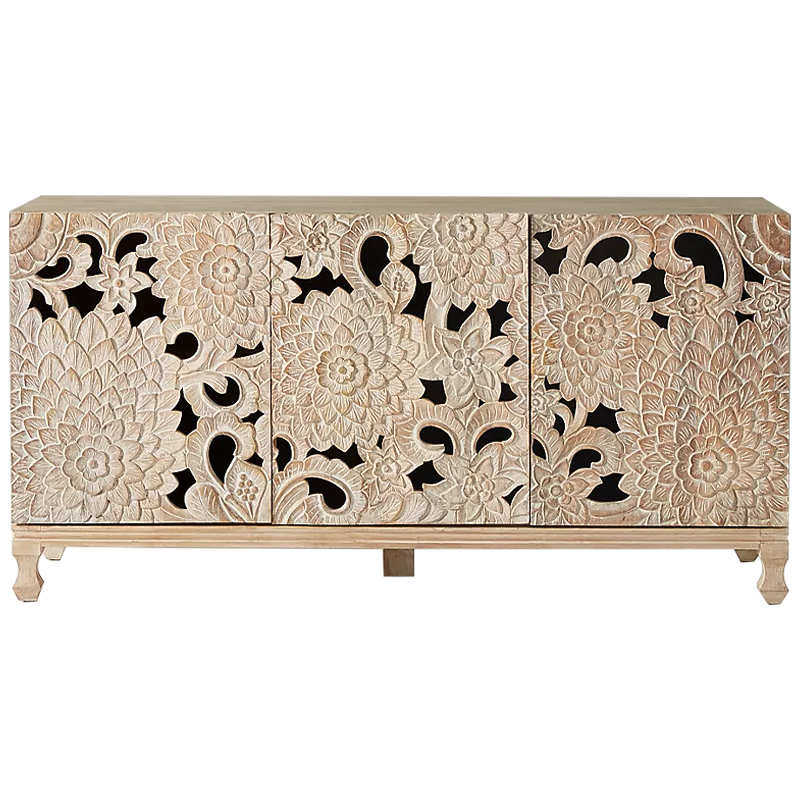 Буфет Handcarved Lotus Media Console Древесина Буфет Handcarved Lotus Media Console Древесина в Кирове | Loft Concept
