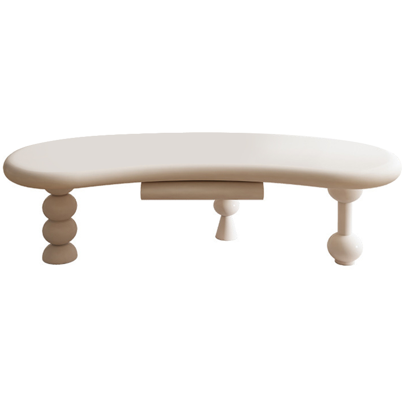 Кофейный стол с ящиком Martina Unique Shape Coffee Table Бежевый в Кирове | Loft Concept 