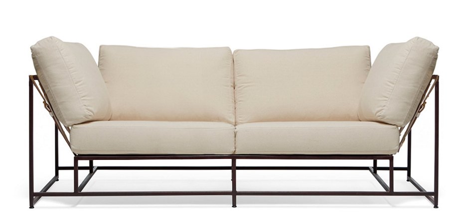 Двухместный диван Canvas & Copper Two Seat Sofa Двухместный диван Canvas & Copper Two Seat Sofa - Loft-Concept в Кирове