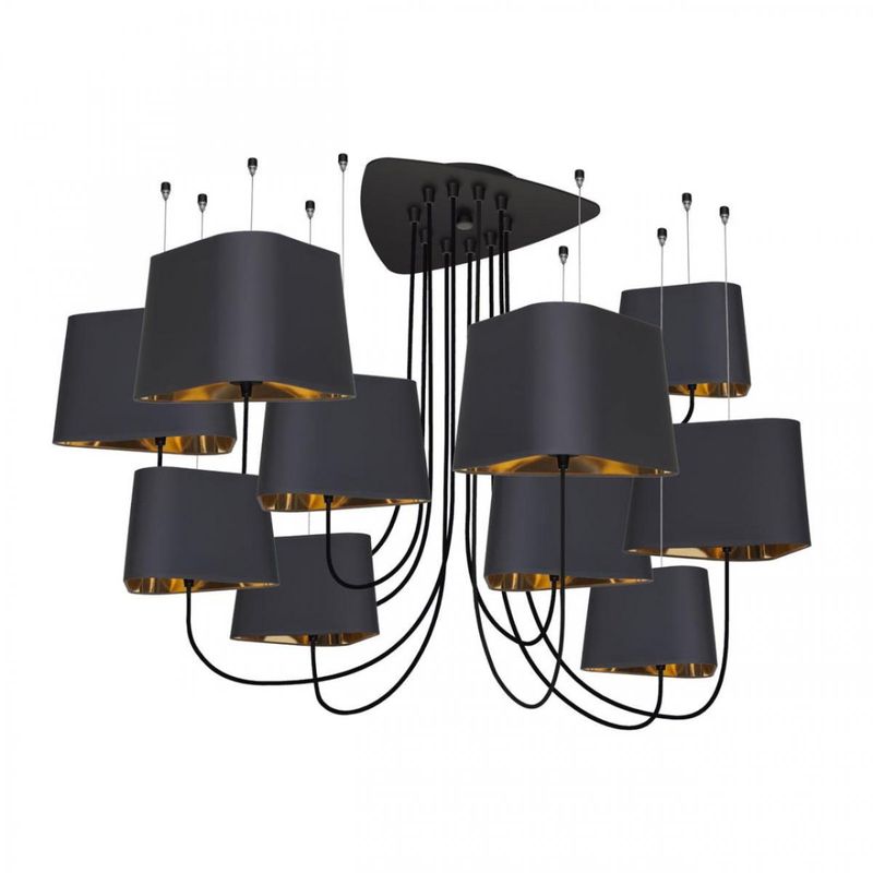 Люстра Designheure Lighting Black Grand Nuage10 плафонов Черный Золотой Люстра Designheure Lighting Black Grand Nuage10 плафонов Черный Золотой в Кирове | Loft Concept