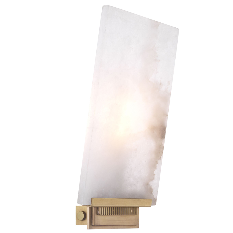Бра Eichholtz Wall Lamp Mantra Латунь Античная полированная Белый в Кирове | Loft Concept 