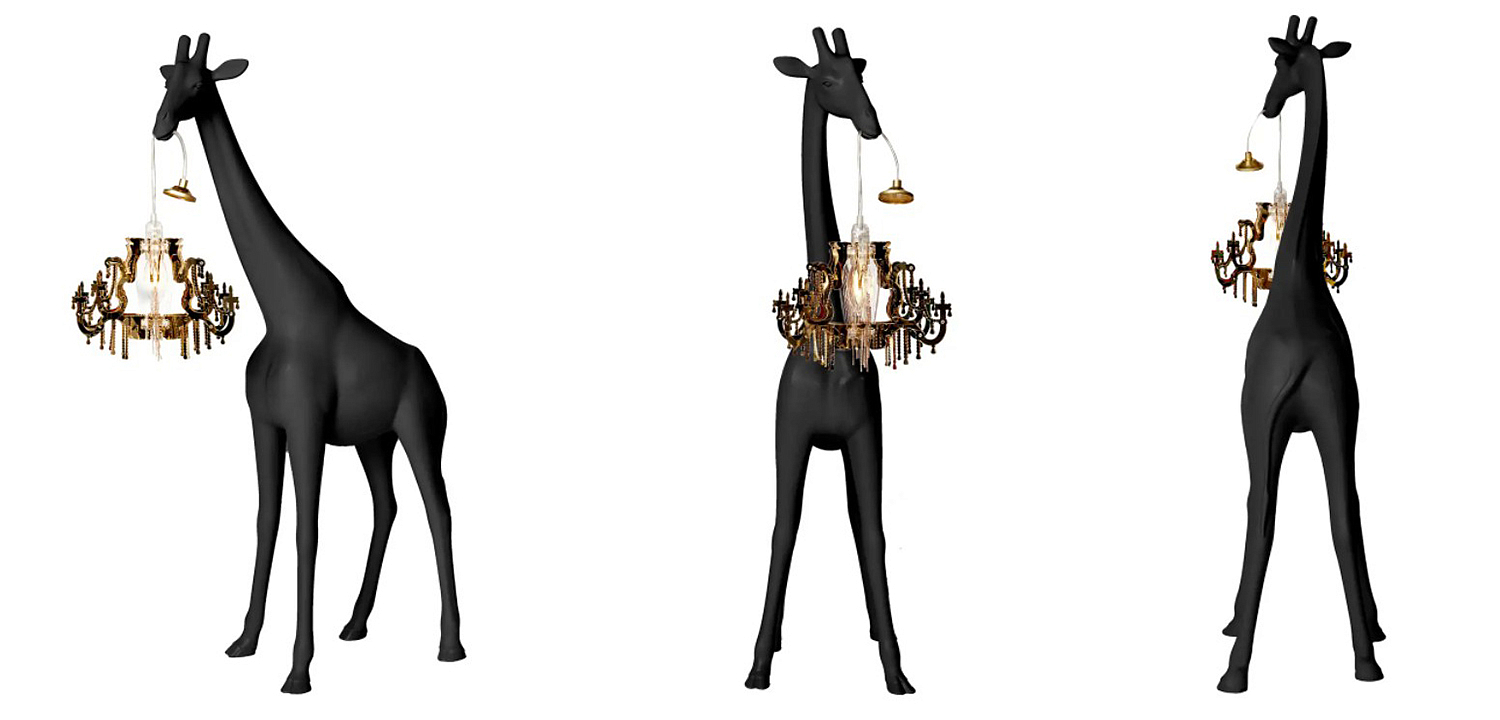 Настольная лампа черный жираф Black Giraffe Table Lamp Настольная лампа черный жираф Black Giraffe Table Lamp - Loft-Concept в Кирове