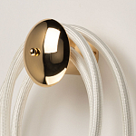 Бра с круглым золотистым основанием и белыми изогнутыми световыми линиями Luke Lampco Tracer Lamp варинант исполнения - 3 | Loft Concept в Кирове