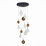 Люстра светодиодная с сферическими стеклянными плафонами Splatter варинант исполнения - 6 | Loft Concept в Кирове