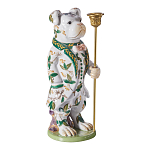 Подсвечник в виде собачки из фарфора с бронзовыми элементами Eden Garden варинант исполнения - 5 | Loft Concept в Кирове