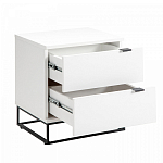 Тумба прикроватная белая с ящиками Strict Lines варинант исполнения - 3 | Loft Concept в Кирове