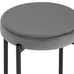 Табурет с мягким круглым сиденьем RIO Grey варинант исполнения - 4 | Loft Concept в Кирове
