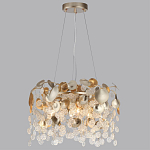 Люстра с декоративными подвесками из прозрачного стекла в форме монеток FAIRYTREE Light варинант исполнения - 4 | Loft Concept в Кирове